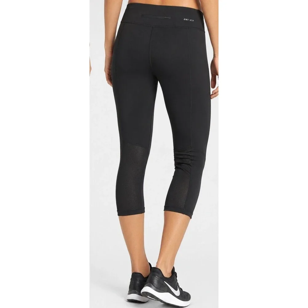 NIKE [M] Women's DRI-FIT Stay Warm Tech Yoga/Gym Capris-Black 695386-010